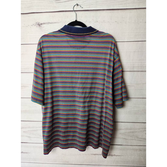 Slazenger Mens Fairway Farm Polo Shirt Multicolor Diamond Short Sleeve XL - Picture 2 of 8